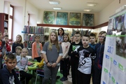 	wizyta klasy czwartej z Miejskiego Zespołu Szkół nr 4 w Gorlicach w Wypożyczalni dla Dzieci i Młodzieży	