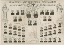 Powiększ zdjęcie Absolwenci Arcybiskupiego Seminarium Duchownego we Wrocławiu; 8 października 1950–19 czerwca 1955