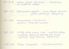 Powiększ zdjęcie Fragment kroniki gorlickiej biblioteki z odnotwaną wystawą Tadeusza Łuczejki „Nowoczesne mieszkanie”