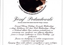 Powiększ zdjęcie Podziękowania z okazji jubileuszu Koła PZW „Pstrąg” w Gorlicach 