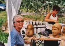 Powiększ zdjęcie Ewa Krauze przy pracy