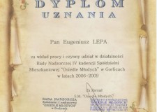 Powiększ zdjęcie Dyplomy Eugeniusza Lepy 