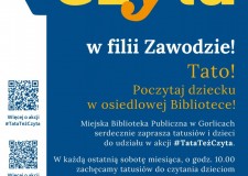Powiększ zdjęcie Plakat — #TataTeżCzyta w filii Zawodzie