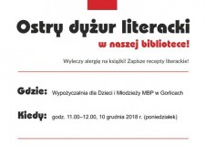 Przejdź do - Ostry dyżur literacki w MBP w Gorlicach