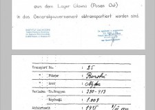 Powiększ zdjęcie Dokumenty transportowe obozu przesiedleńczego Poznań–Główna