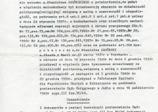 Powiększ zdjęcie Decyzja Sądu Wojewódzkiego w Nowym Sączu z dn. 07.01.1998 r. stwierdzająca, że Stanisław Zagórski był więziony za działalność polityczną na rzecz niepodległego bytu państwa polskiego